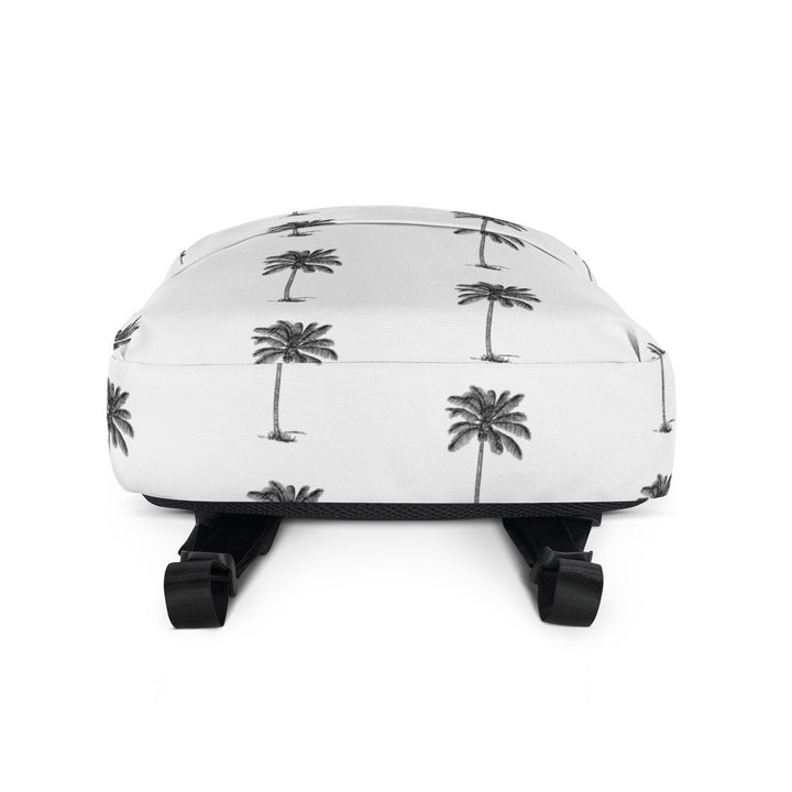 Coco Palm Print Backpack - White-3