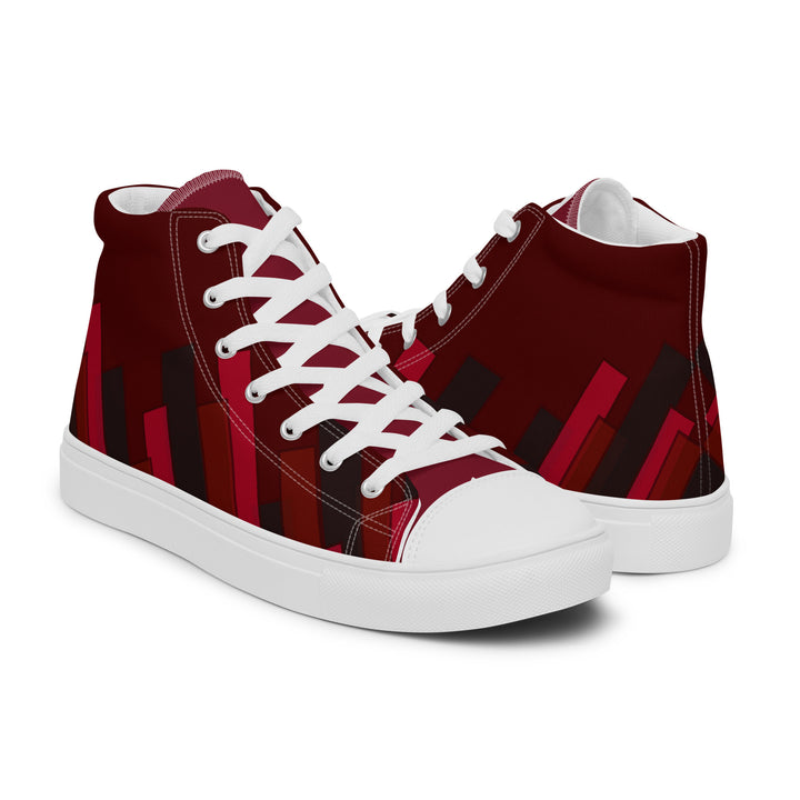 Vizzi - Women's High Top Canvas Shoes - 07 Wine-8