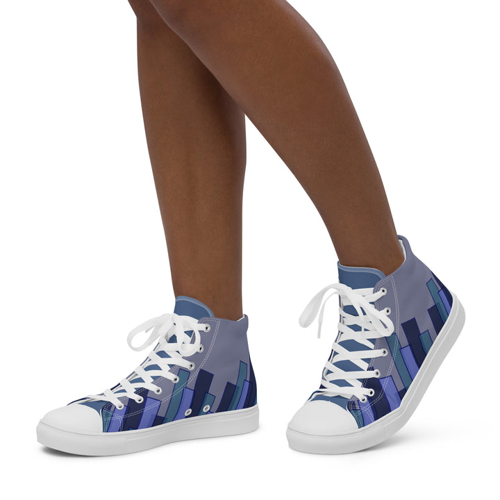 Vizzi - Women's High Top Canvas Shoes - 05 Light Blue-5