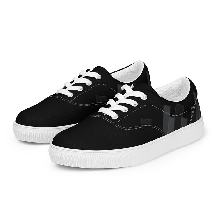 Vizzi - Women's Lace-Up Canvas Shoes - 02 Black-4