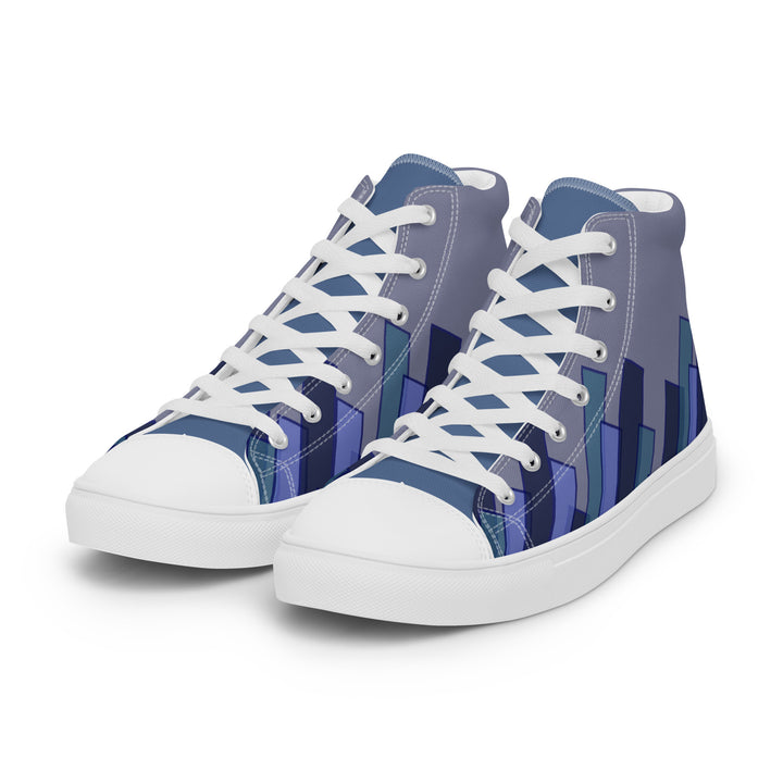 Vizzi - Men's High Top Canvas Shoes - 05 Light Blue-3