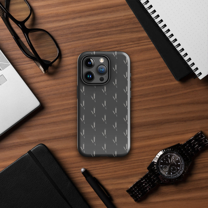 Grano Pattern Tough Case for iPhone® - Dark Grey-17
