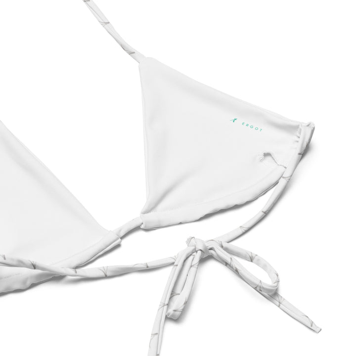 Grano Pattern Print String Bikini - White Ergot