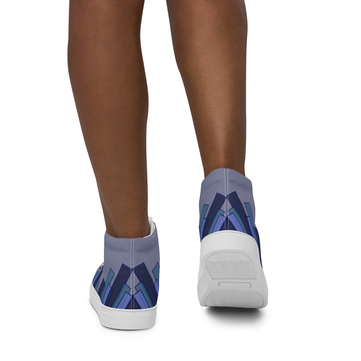Vizzi - Women's High Top Canvas Shoes - 05 Light Blue-4