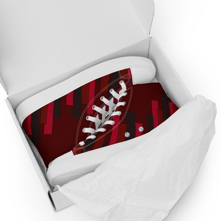 Vizzi - Women's High Top Canvas Shoes - 07 Wine-9