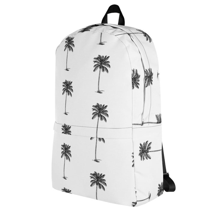 Coco Palm Print Backpack - White-1