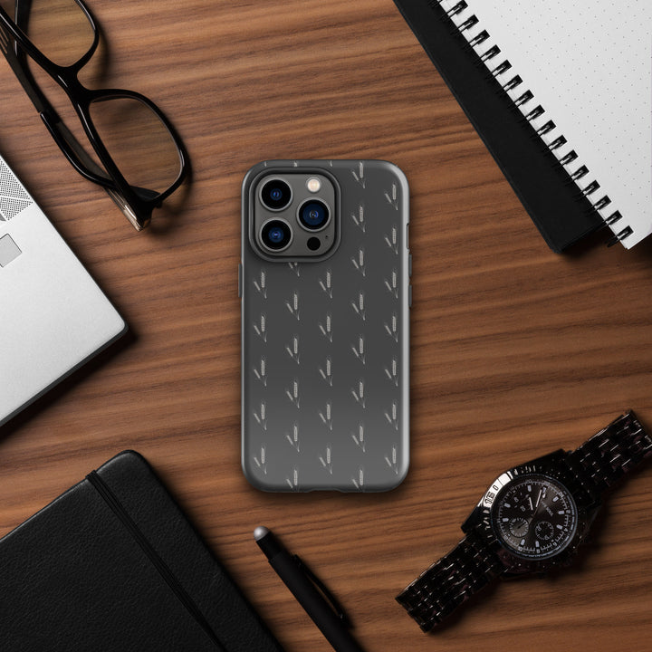 Grano Pattern Tough Case for iPhone® - Dark Grey-9