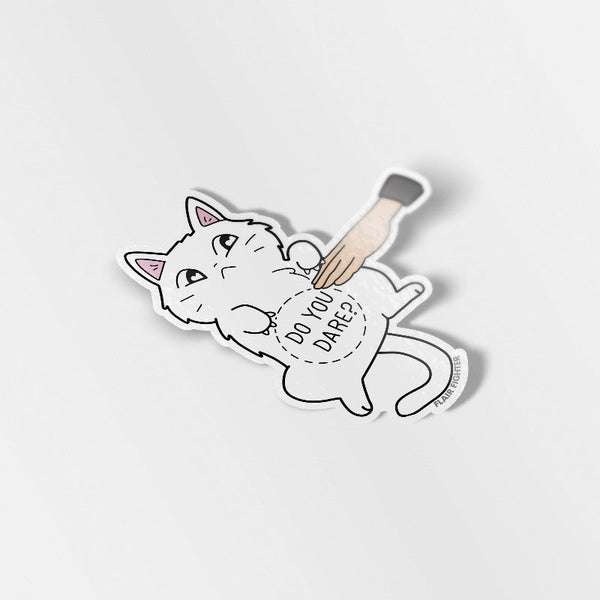 Do You Dare (Khao Manee Cat) Vinyl Sticker-0