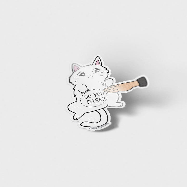 Do You Dare (Khao Manee Cat) Vinyl Sticker-1