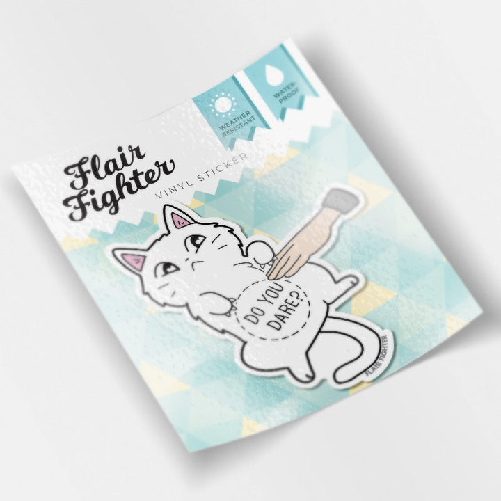 Do You Dare (Khao Manee Cat) Vinyl Sticker-3