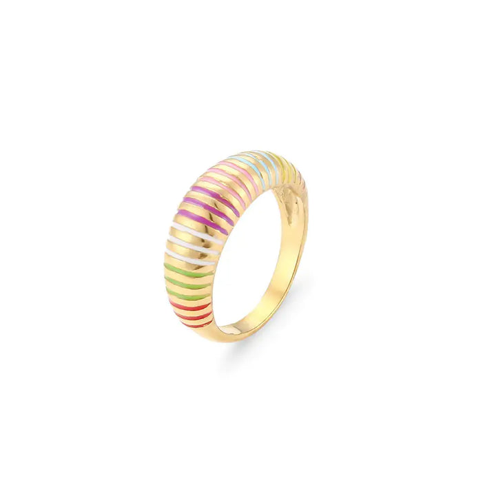 Gold Pinstripe Ring for Women's Fashion My Store