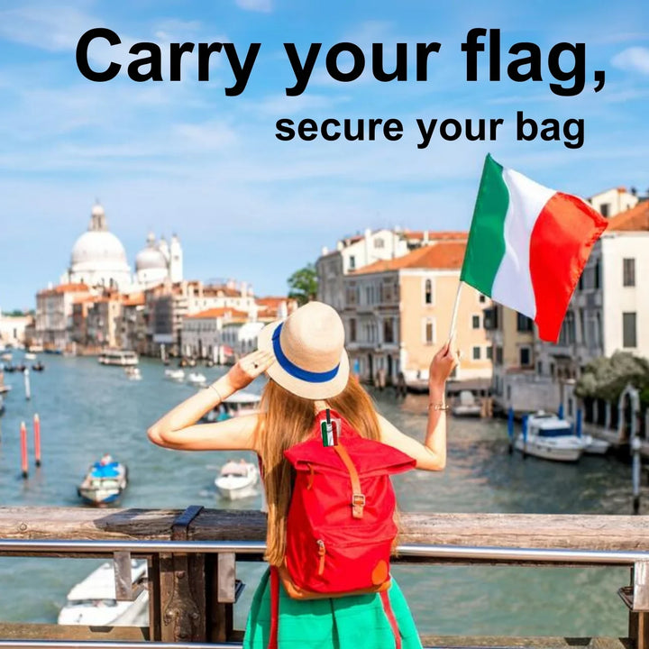 Smart Bag Security Tag -  Hungary Flag [Pack 2]-2