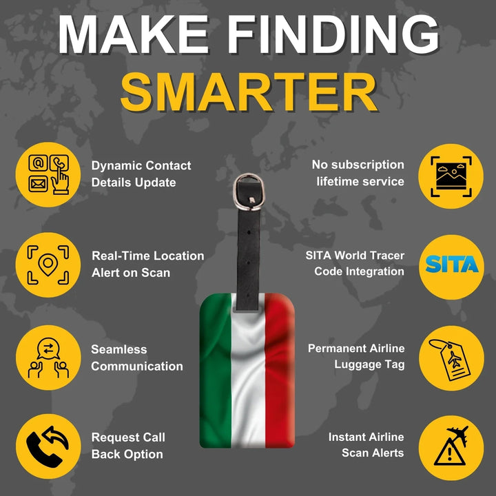 Smart Bag Security Tag -  Hungary Flag [Pack 2]-3