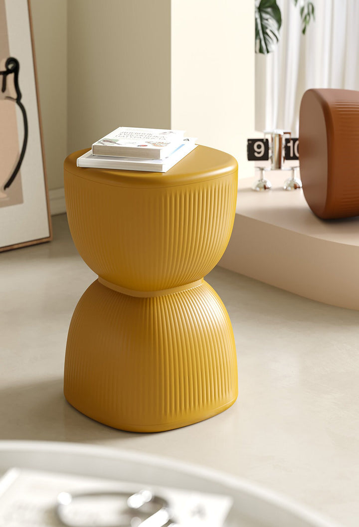 Stripe Plastic Stool Plant Stand-4