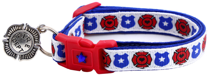 Fire and Police Badges Cat Collar Pugs2Persians