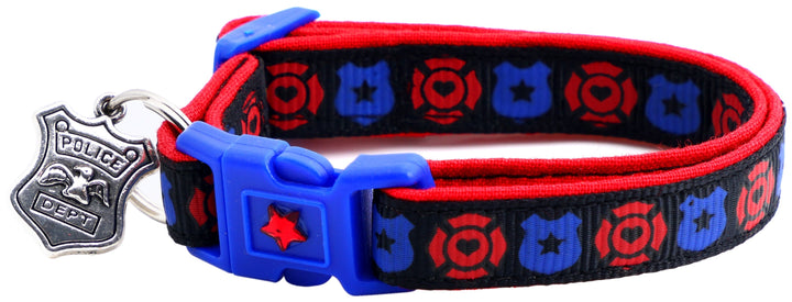 Fire and Police Badges Cat Collar Pugs2Persians
