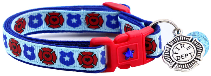 Fire and Police Badges Cat Collar Pugs2Persians