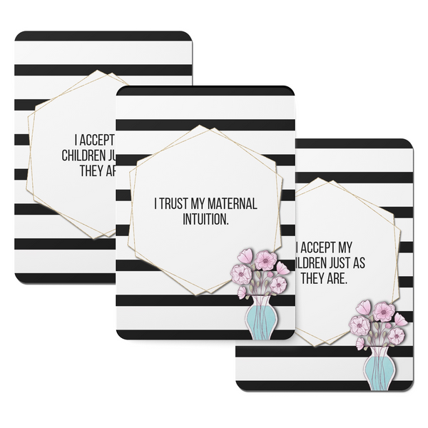 Motherhood B&W Affirmation Cards - Set of 30-0