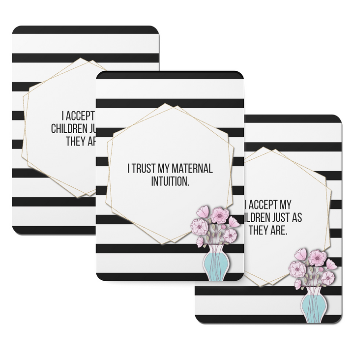 Motherhood B&W Affirmation Cards - Set of 30-0