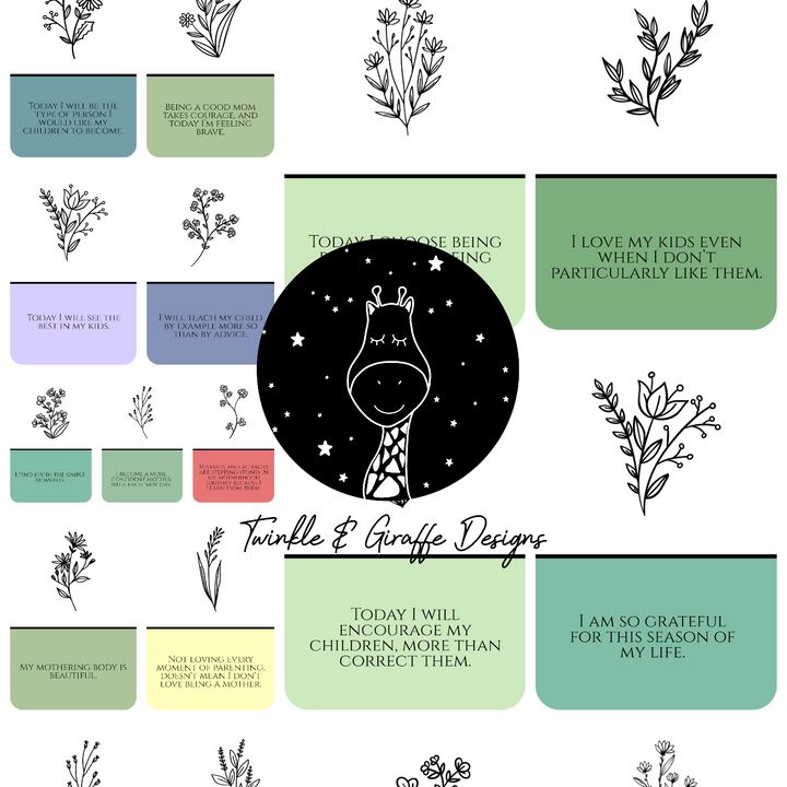 Motherhood Plants Affirmation Cards - Set of 30-2