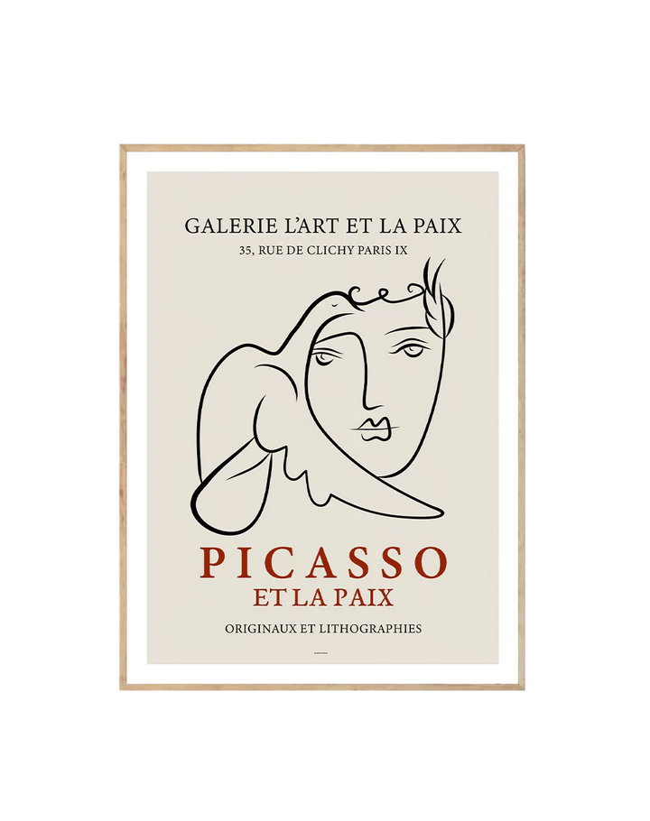 Picasso Man and Dove Poster-0