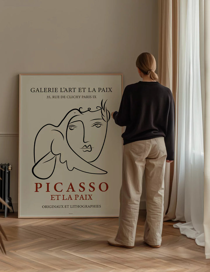 Picasso Man and Dove Poster-1
