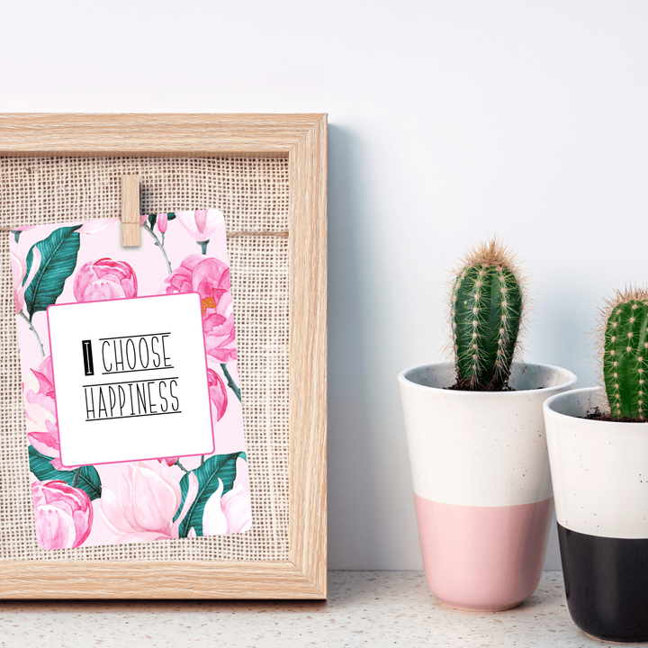 Pink Peonies Affirmation Cards - Set of 20-1