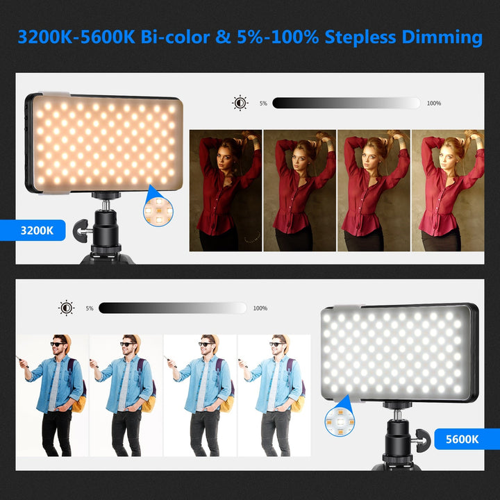 SL180 On-Camera Video Light,Pocket-Size SMD LED/Bi-Color/Dimmable Brightness/CRI95+/Built-in 4000mAh Battery/OLED Display-3
