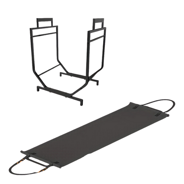 Metal Firewood Rack Indoor Outdoor Use-0
