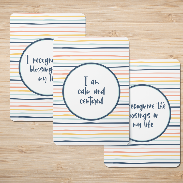 Striped Affirmation Cards - Set of 20-1