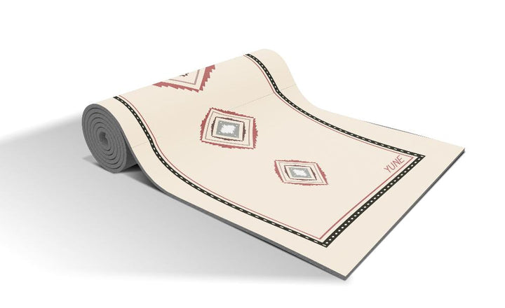 Yoga Mat | 6mm Thick | Beige| Non-Slip | Eco Friendly | Yune Yoga | Simone-1
