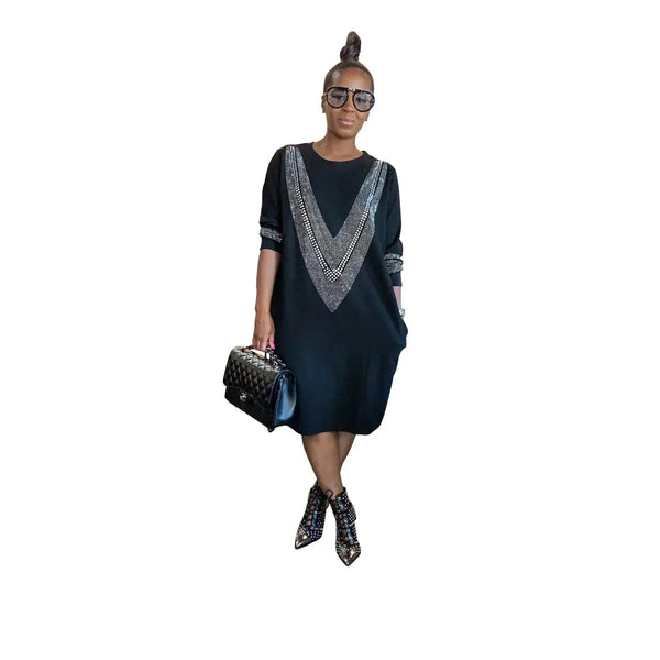 YZ1224 Women's Casual Loose Dress for Fall/Winter My Store