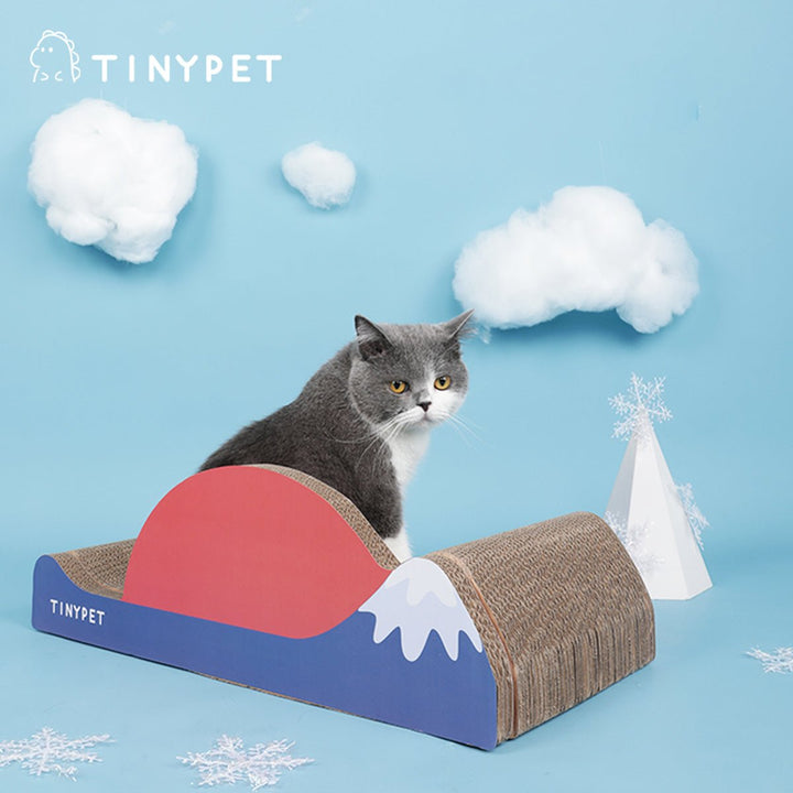 Under Mount Fuji Blue Cat Scratching Board-2