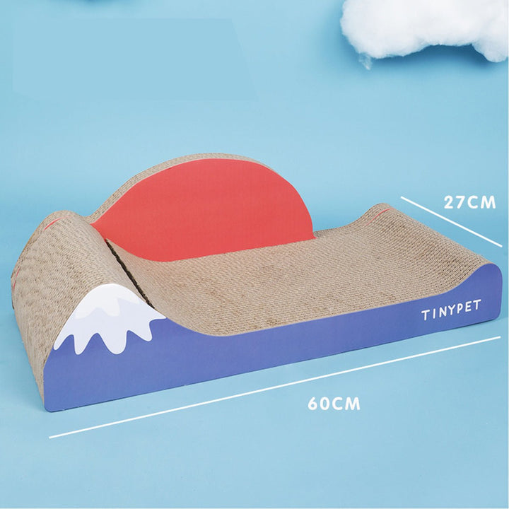 Under Mount Fuji Blue Cat Scratching Board-3