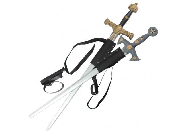 Universal Lightening Warrior Double Sword Back Strap Sheath-2