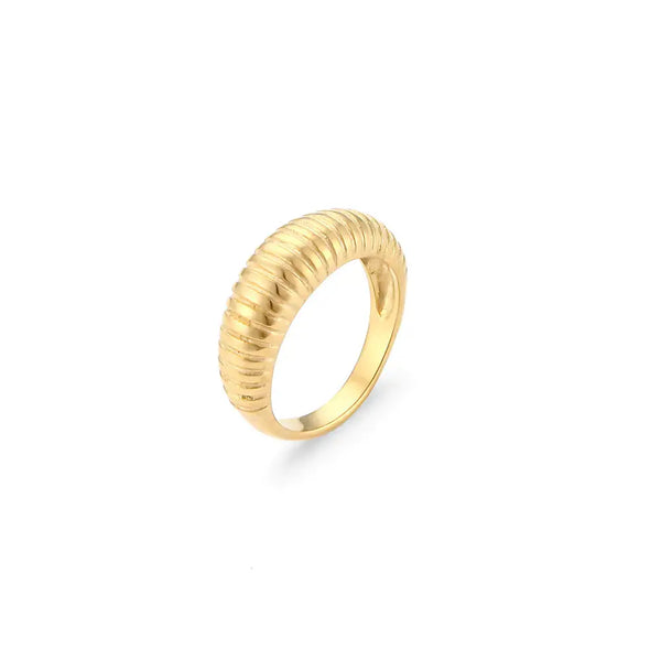 Gold Pinstripe Ring for Women's Fashion My Store