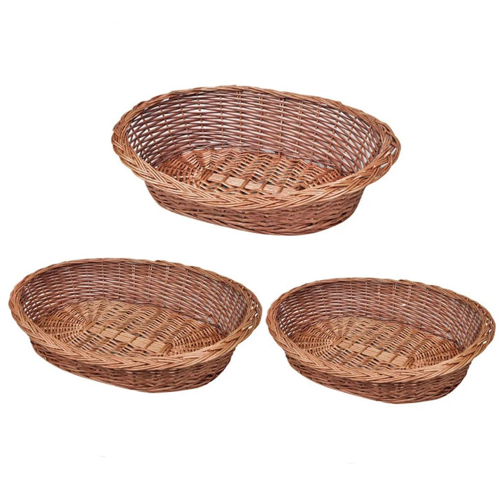 vidaXL Willow Dog Basket/Pet Bed Sofa Couch Comfy Dog Sleep Nest Cave Natural VidaXL