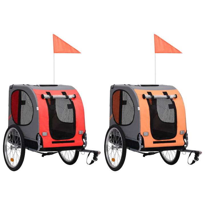 vidaXL Pet Bike Trailer Foldable Dog Bicycle Carrier Dog Buggy Cart for Bike VidaXL