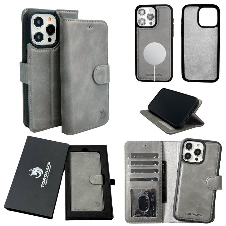 Vegas Premium Leather iPhone 15 Wallet Case with MagSafe | Detachable RFID Blocking Luxury Wallet-10
