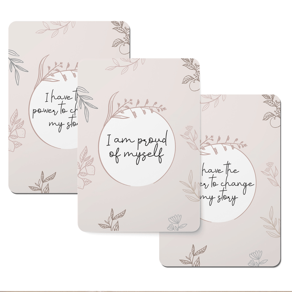 Vintage Floral Pattern Affirmation Cards - Set of 20-0
