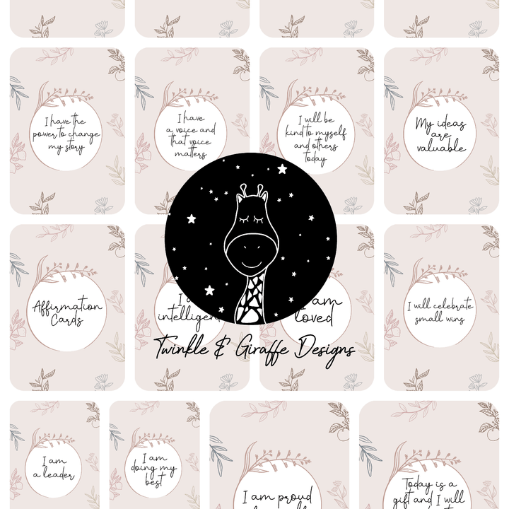 Vintage Floral Pattern Affirmation Cards - Set of 20-2