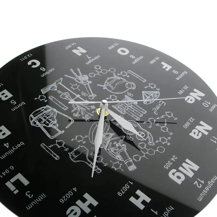 Periodic Table Wall Clock with Acrylic Design My Store