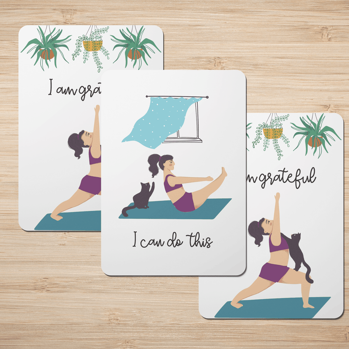 Yoga and the Cat Affirmation Cards - Set of 20-1