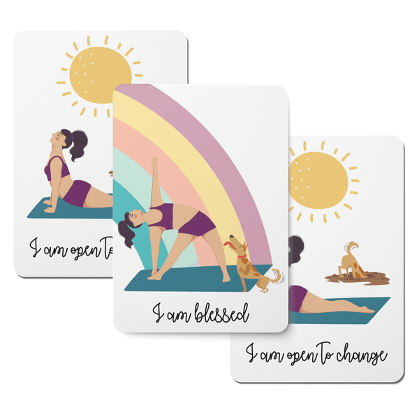 Yoga and the Dog Affirmation Cards - Set of 20-0