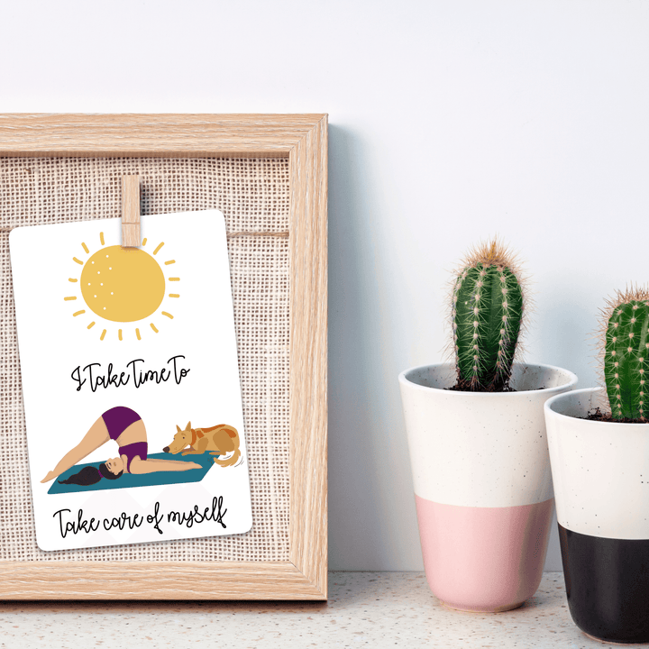 Yoga and the Dog Affirmation Cards - Set of 20-1
