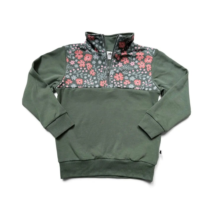 Youth Bamboo Fleece Half Zip — Last Call-6