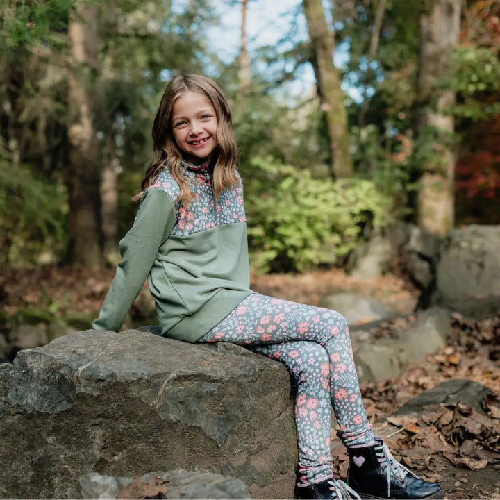Youth Bamboo Fleece Half Zip — Last Call-3